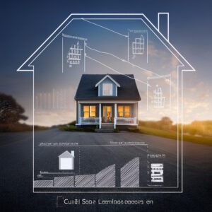 A diagram with a house depiction of the foreclosure process
