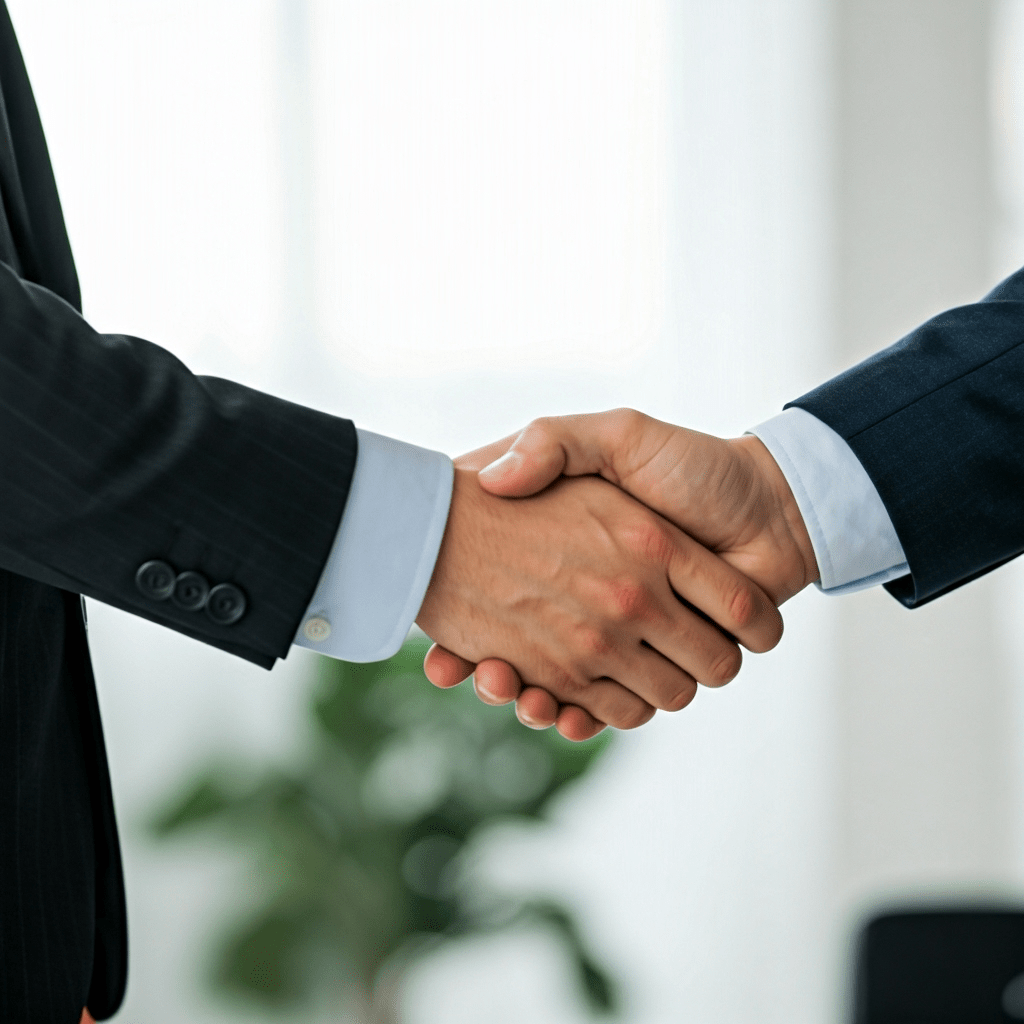 Realtor partnership handshake