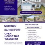 Green And Beige Modern Real Estate Open House Flyer