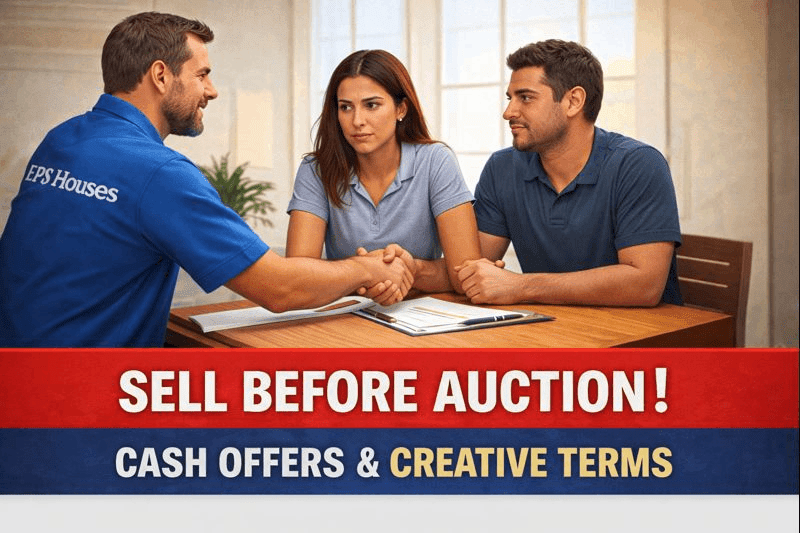 couple meeting with EPS Houses to get a offer on their home